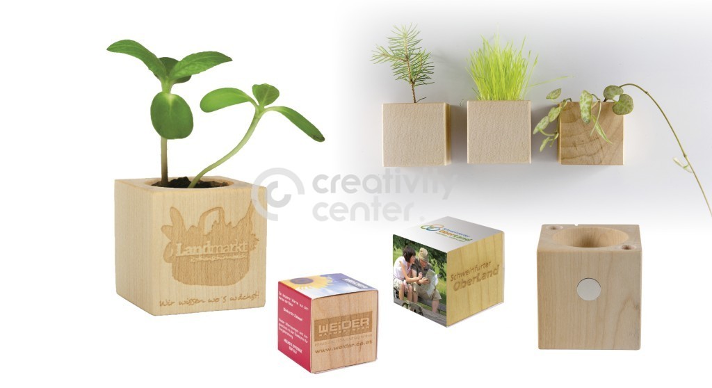 Cubo Legno Fiorito