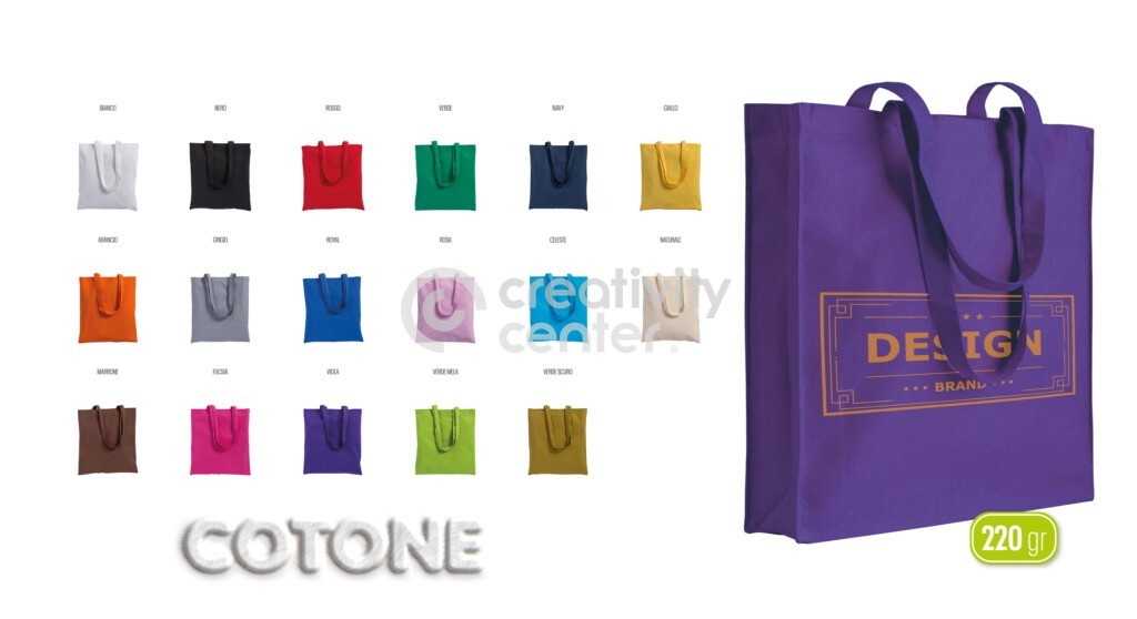 Shopper con soffietto 220gr