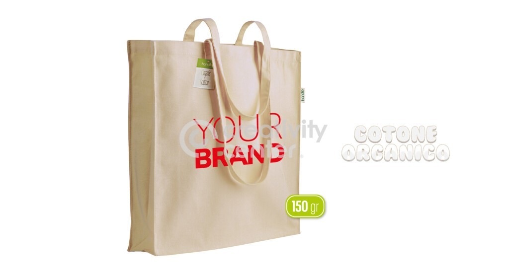 Shopper cotone organico con soffietto