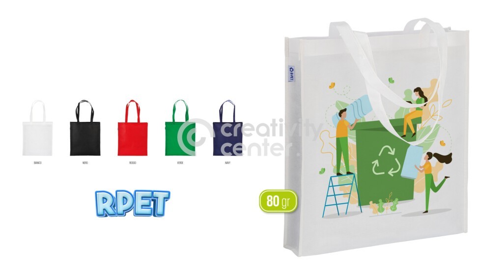 Shopper in RPET con soffietto