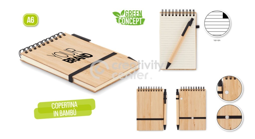 Notebook A6 in Bambu'