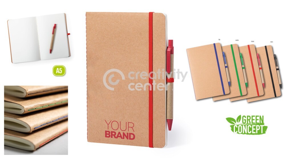 Notebook A5 cartone riciclato