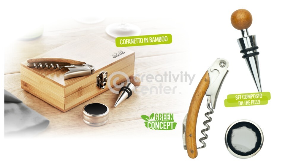 Set Vino legno