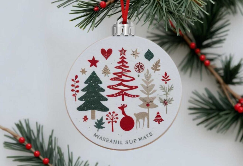 Pallina Natale Legno CMYK